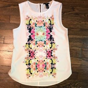 White & floral top